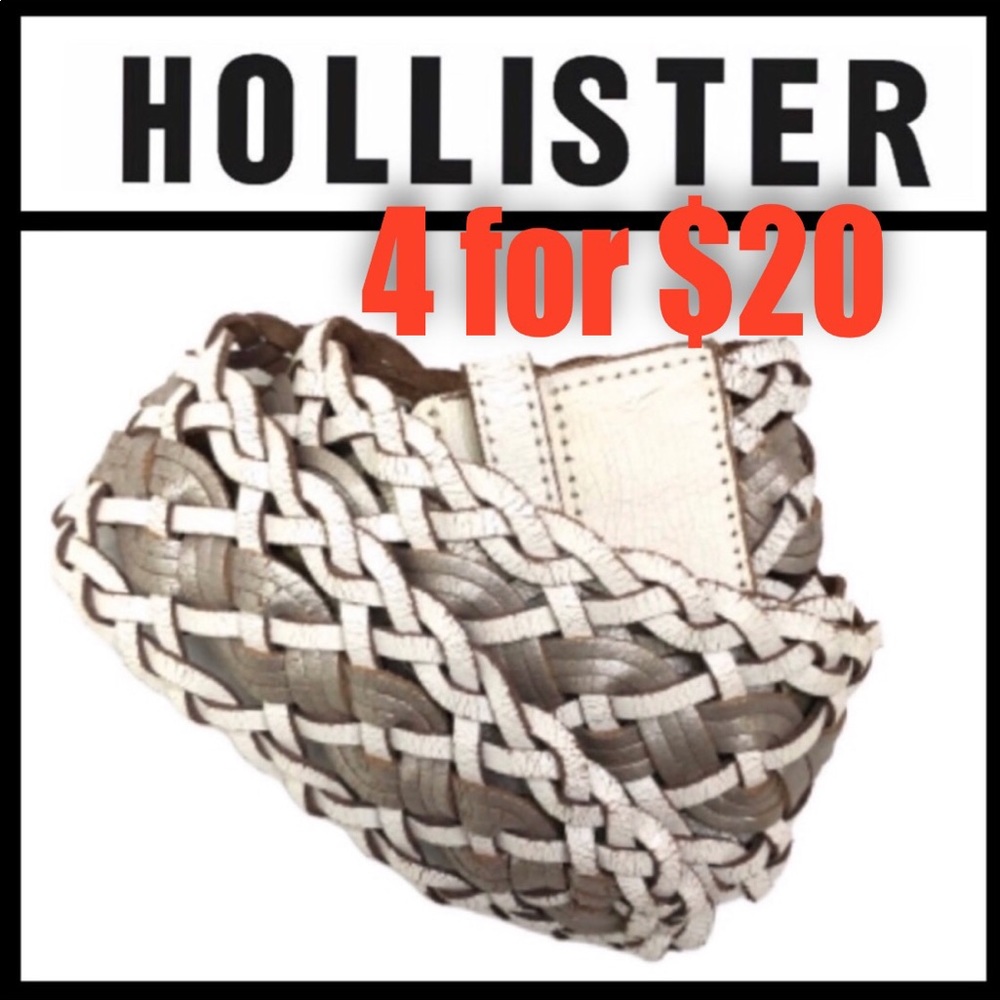 🔥Hollister Braided Leather Belt